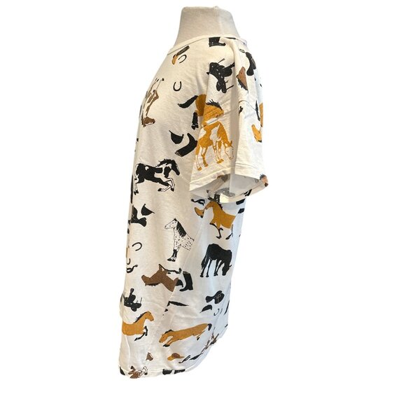 Hatley Equestrian Graphic T-Shirt For Adults - One Size - 100% Cotton - Made In - Picture 2 of 8